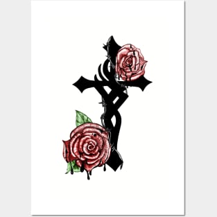 Blood and Roses Cross Posters and Art